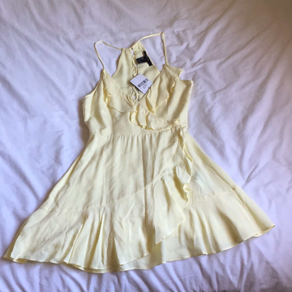 Yellow flowy dress